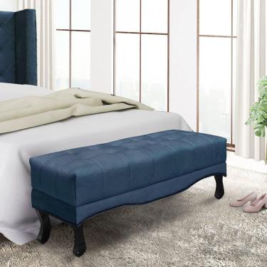 Imagem de Calçadeira Recamier King Vicenza Spezzia Decor Azul Marinho