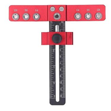 Imagem de Gabarito do Hardware do Armário, Gabarito do Punho do Armário Liga de Alumínio Com Modelo Automático Perfuração do Furo do Armário do Perfurador Central