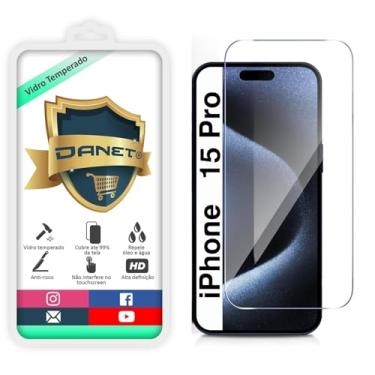 Imagem de Pel�cula De Vidro Temperado Para iPhone 15, 15 Plus, 15 Pro, 15 Pro Max - Prote��o Blindada Anti Impacto (iPhone 15 Pro)
