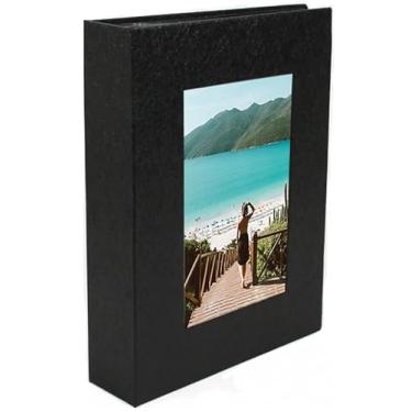 Imagem de Álbum Fotográfico Capa Dura Preto 200 Fotos 10 x 15