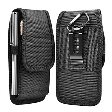 Imagem de Coldre de celular Njjex para iPhone 11 Pro Max Xs XR 7 8 Plus Galaxy S20 S10 Note 10 9 A01 A10 A11 A20 A50 A51 A71 LG Stylo 5 4 Moto G7 G Capa de transporte resistente com clipe de cinto, Preto