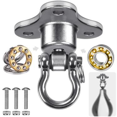 Imagem de BeneLabel Bolsa giratória com rotação de 360° - rolamento giratório de boxe para saco de pancadas - aço inoxidável, fácil de instalar, durável e suave - ideal para boxe, MMA, treinamento de Muay Thai