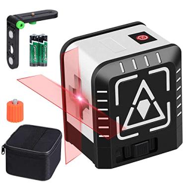 Imagem de Nível a laser de 1,5 m, nível laser autonivelante LEERCHUANG para pendurar fotos, ferramenta niveladora vermelha Lazer com base magnética de 360°, nível de laser de linha cruzada horizontal vertical –