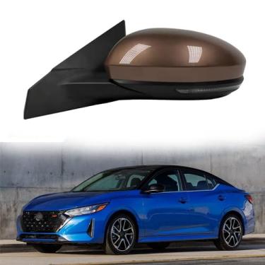 Imagem de Conjunto de espelho retrovisor do motorista adequado para Nissan Sylphy Sentra 2019 2020 2021 acessórios de carro acessórios de espelho retrovisor acessórios de espelho lateral lente ajustável de