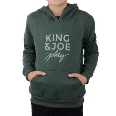 Imagem de Blusa Juvenil Masculina King & Joe Moletom Slim Verde - MO08-Masculino