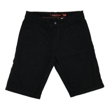 Imagem de Bermuda Masculina Sarja e Elastano Corte Alfaiataria Wolfgan-Masculino