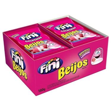 Imagem de Bala de Gelatina Fini Beijos - Caixa com 12 unidade de 15g