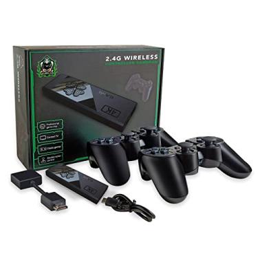 Imagem de 2024 New Wireless Retro Game Console | Nostalgia Stick Game | Plug & Play Retro Game Stick 4K HDMI Output, Dual 2.4G Wireless Controllers, Built in 5000+/20000+Games (64G 20000 jogos)