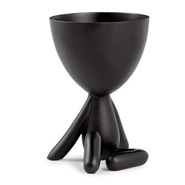 Imagem de Vaso Decorativo em poliresina - Preto - 14x10x10,5 cm - Mart