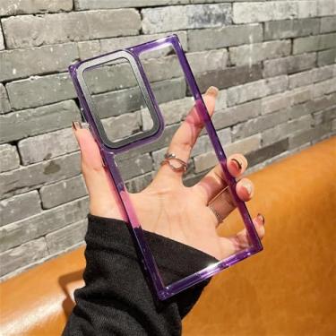 Imagem de Capa de acrílico transparente para samsung galaxy, s23, s22, s21 plus ultra, s24 fe, a12, a52, a32, a73, a53, a33, a23, a54, a34, a24, roxo escuro, para m54, f54 5g