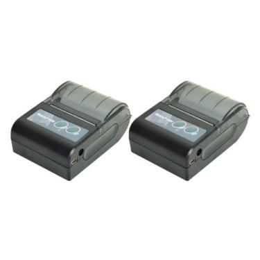 Imagem de Kit 2 Mini Impressora Térmica Velocidade 80mm/sec Usb Bluetooth Etilôm