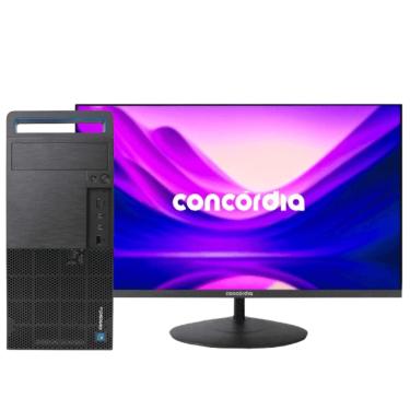 Imagem de Computador Concórdia Com Monitor 23,8`` Processador Core I7 10700 8GB DDR4 SSD 480GB FreeDos 