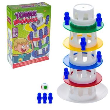 Imagem de Brinquedo Jogo Torre Maluca Coloque Os Bonecos Sem Deixar Eles Cair - 