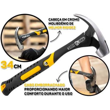 Imagem de Martelo Unha Anti Vibração Em Aço Cromo Molibdênio Cabo Emborrachado P