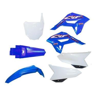 Imagem de Kit Plástico Amx Roupa Crf 230f Com Number F21, Azul - Branco - Azul, 
