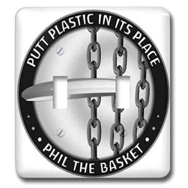 Imagem de 3dRose lsp_18150_2 Phil The Basket 2 Frisbee Disc Golf Putter jogado nas correntes de um cesto interruptor duplo