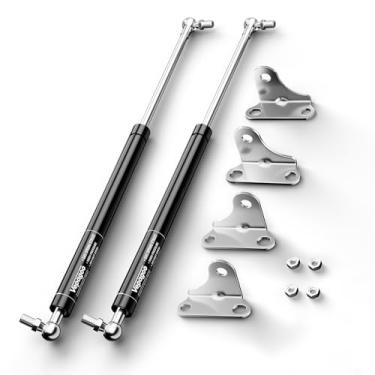 Imagem de Vepagoo Amortecedores a gás de 38 cm 10,2 kg/100N para tampa pesada, kit de elevação de cama de trailer para caixa de ferramentas RV e amortecedor de porta de armário, suporte de elevação resistente