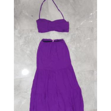 Imagem de Conjunto de saia  longa com 3 nós - LALOKA, Roxo, M