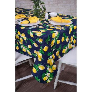 Imagem de Toalha de Mesa Retangular em Tecido Jacquard Estampado Limão Siciliano
