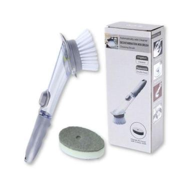 Imagem de Escova Bucha Esponja Para Lavar Louça Com Reservatório De Detergente  