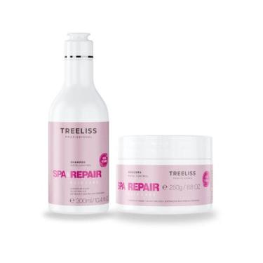 Imagem de Kit reconstrução capilar Shampoo e máscara Spa e Repair - Treeliss Pro