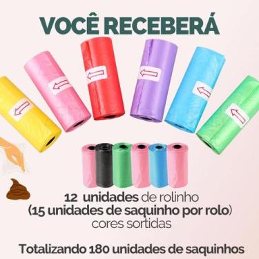 Imagem de Cata Caca Saquinho Saco Pet Refil Higiênico Para Cães Gatos Passeio - 