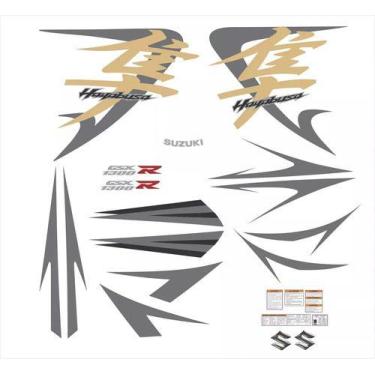 Imagem de Kit Adesivos Carenagem Suzuki Hayabusa Gsx 1300r 2008 Azul - SPTS