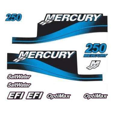 Imagem de Kit Faixa Adesivo Motor Mercury 250 Hp - Saltwater - SPTS