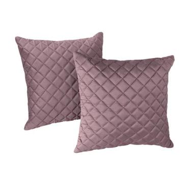 Imagem de Kit 2 Almofadas Tressê 50x50cm Veludo Rosê - Nexta Casa