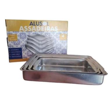 Imagem de Jogo de Assadeira 1 a 4 Polida - Alusol