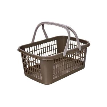 Imagem de Cestinha Cesta Plástica Supermercado Alça 9 Litros Multiuso Empilhável