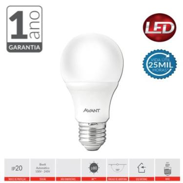 Imagem de Lâmpada De Led 9w bulbo Comercio Casa Bivolt 6500k - Avant, 9W