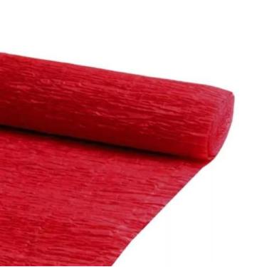 Imagem de 3 Rolinhos Papel Crepom Comum 48x200cm Papel Escolar Artesanato Decora