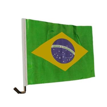 Imagem de Bandeira Nacional Do Brasil Para Vidro De Carro 30Cm - CRB, Sortida