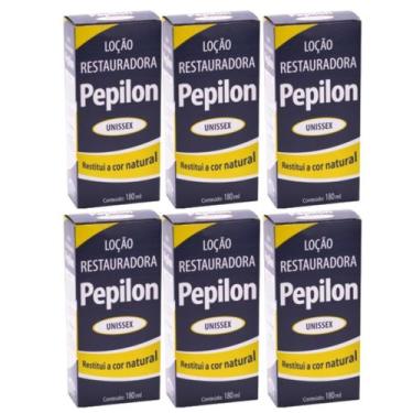 Imagem de Kit 6 Loção Capilar Restauradora Unissex 180Ml - Pepilon