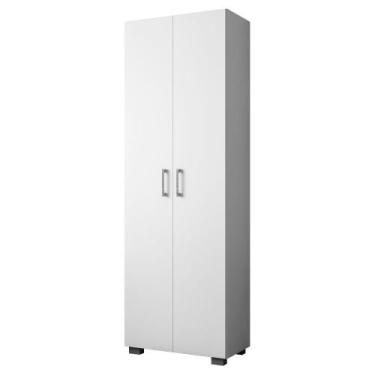 Imagem de Estante Branco De Madeira Sala 5 Prateleiras E Portas Branco - Móveis 