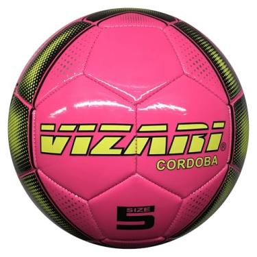 Imagem de Vizari Bola de futebol Córdoba para crianças, jovens e adultos – Tamanho 4, rosa | Bexiga de borracha e colchão de ar EVA para conforto e confiabilidade | Perfeito para treinamento ao ar livre,