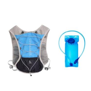 Imagem de menolana Mochila de hidratação Hydro Water Daypack com bexiga de hidratação de 2L Mochila Colete Mochila de hidratação para corrida Camping Corrida Ciclismo, Azul