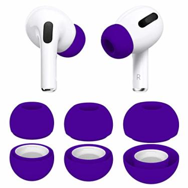 Imagem de IiEXCEL 3 pares compatíveis com AirPods Pro 1st 2nd Ear Tips Buds, pequeno, médio, grande, 3 tamanhos de borracha de silicone, acessórios de gel compatíveis com AirPods Pro 2 e 1º - P/M/G roxo