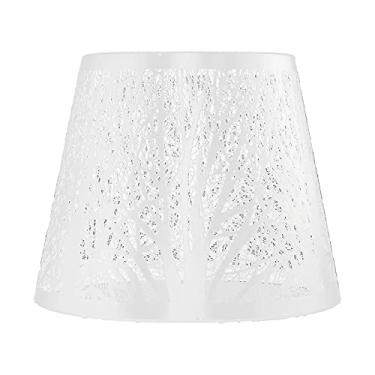 Imagem de Abajur de Ferro Forjado Esculpido Em árvore E27 Mini Abajur Mesa Decoração de Quarto (Branco)
