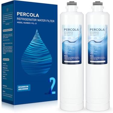 Imagem de PERCOLA Filtro de água MIWF8200, compatível com filtro de água Midea® MIWF8200/MF-2812-R4, modelos de geladeira Midea® MRF29D3AST, MRF29D6AST (pacote com 2)