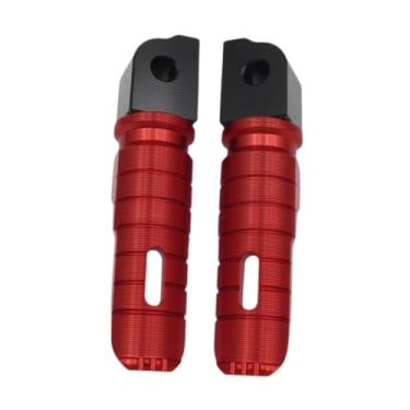 Imagem de JicSuXi 1 par de apoios para os pés traseiros de cicleta, antiderrapante, fácil de instalar, substitui pedais resistentes para descanso de, para, Vermelho