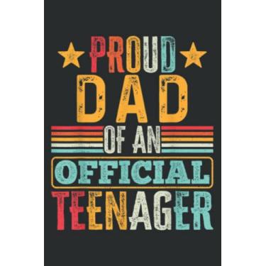Imagem de Proud Dad of an Official Memenager 13Th Birthday Party Family: HEARTS JOURNAL: 6" x 9", 110 Pages, Lined Journal & Diary for Writing & Notes for Girls and Women, Memo Diary Subject Notebooks Planner.