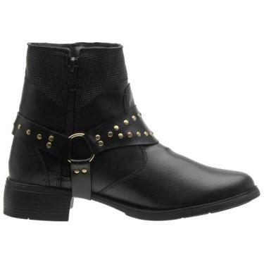 Imagem de Bota Feminina Cano Curto Ziper Salto Baixo Country Texana Stribo Confo