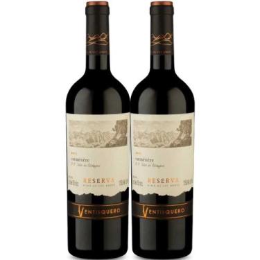 Imagem de Kit 2 Garrafas Vinho Tinto Ventisquero Reserva Carmenere 750ml - Viña 