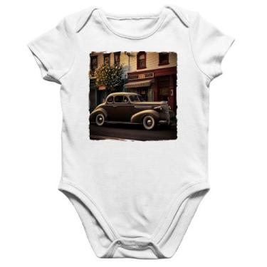 Imagem de Body Bebê Algodão Carro antigo na cidade - Foca na Moda, Branco, M