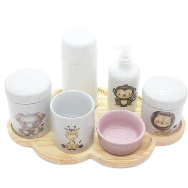 Imagem de Kit higiene bebê Safari 7 pçs Bdj Nuvem TD Porc Molh Red RS. - Antilop