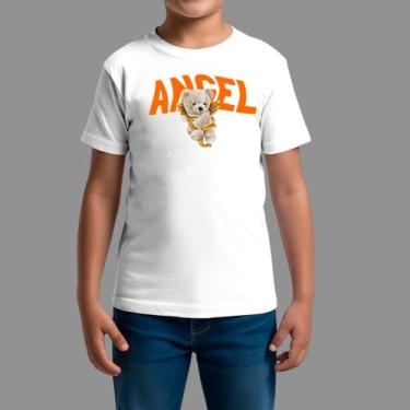 Imagem de Camisetas Infatil Algodão Moda De Rua Gola Redonda Angel Urso - RodLiw