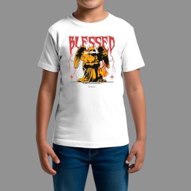 Imagem de Camisetas Infatil Streetwear Moda De Rua Manga Curta Gola Redonda Ange