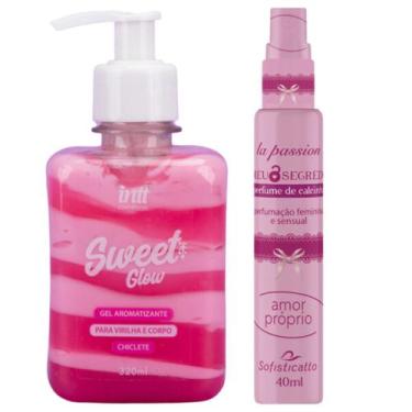 Imagem de Creme Sweet Glow Beijável Chiclete e Perfume Íntimo Morango - INTT